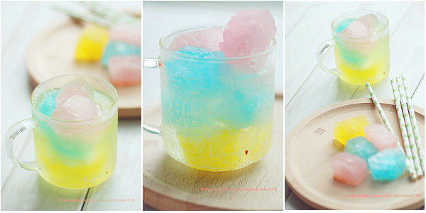 彩虹汽泡鸡尾酒的做法